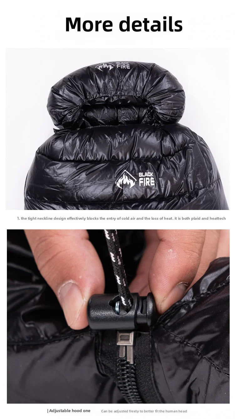 BLACK FLRE Goose Down Adult Envelope Outdoor Light Portable Sleeping Bag Down Sleeping Bag