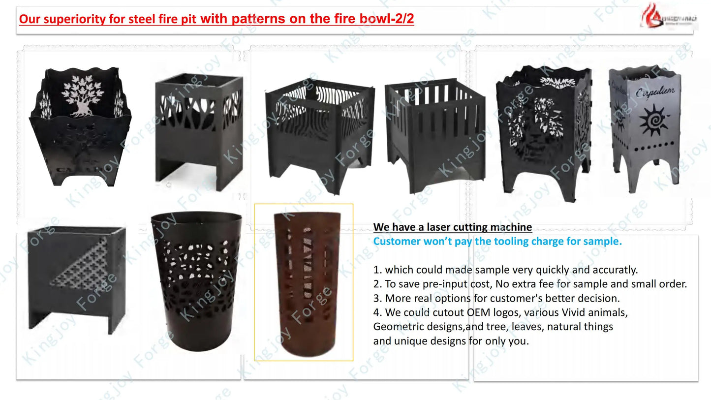 Multi Functions Camping Fire Pits Wood Burning Outdoor Heavy Duty Barbecue With Bbq Grill