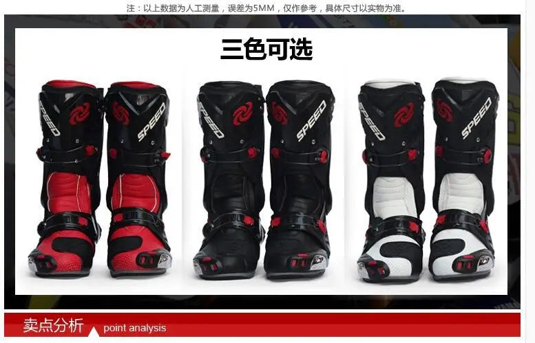 Racing riding shoes Motorcycle boots Motorcycle shoes Medium long shoes boots men