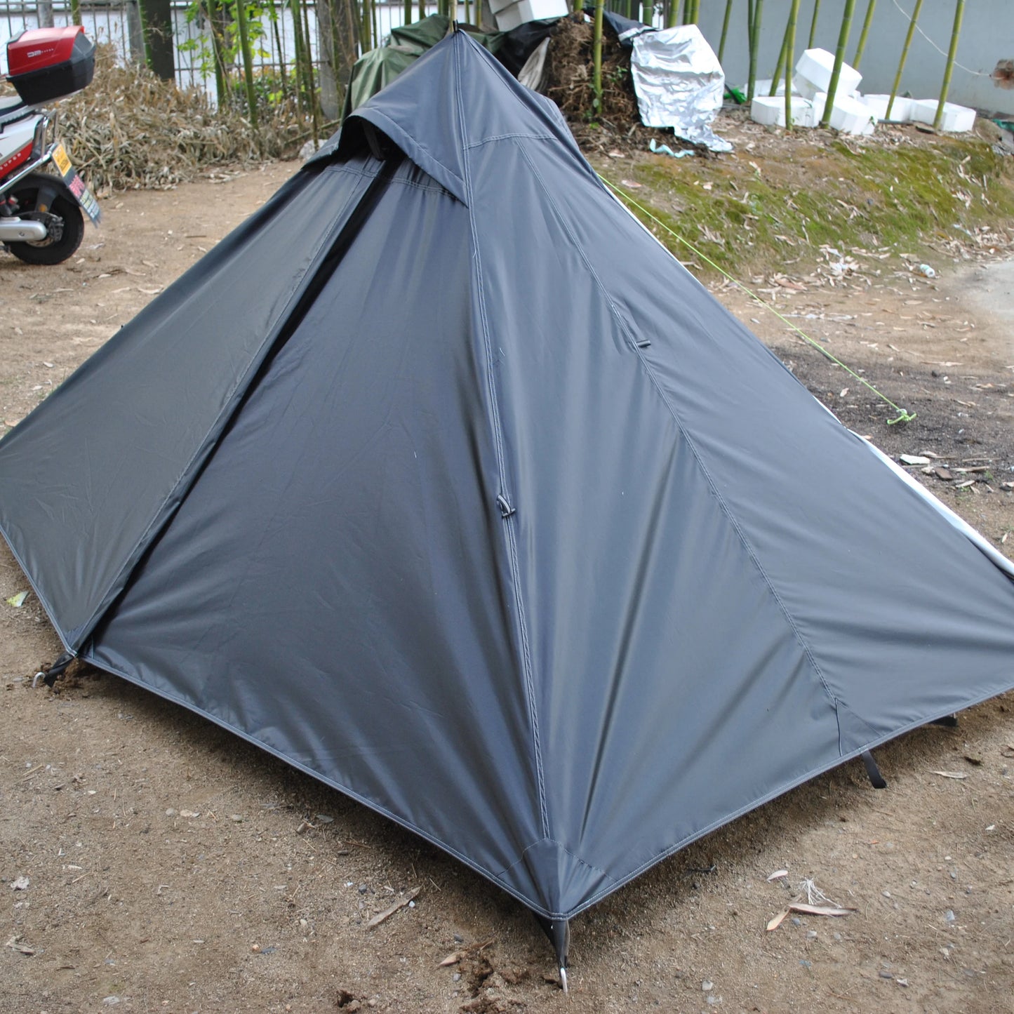 Outdoor Trekking Pole Tent, 2 Person Ultralight pyramid Tent, 2 Person Trekker Tent,Ultralight Camping Tent, CZX-571