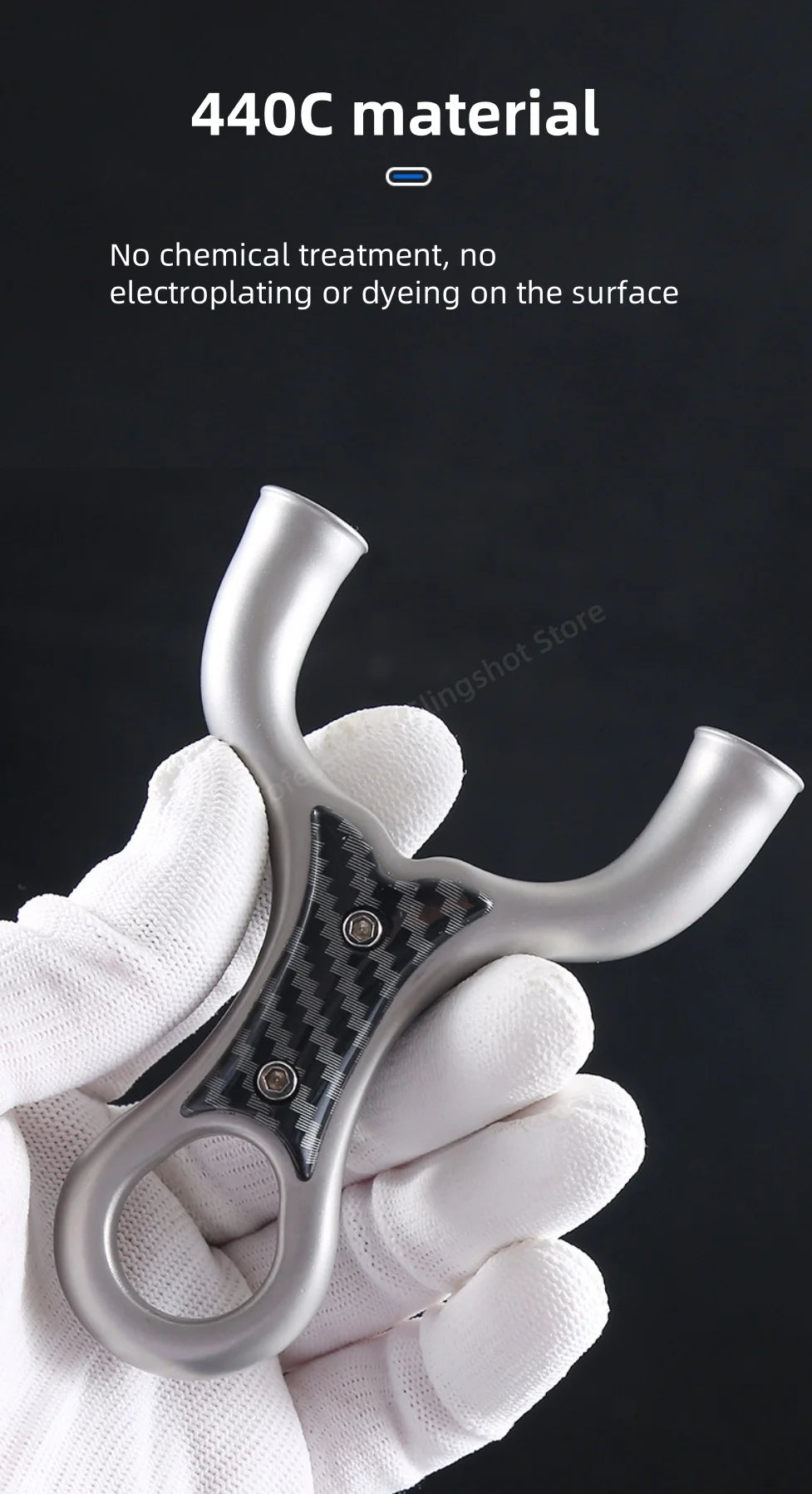 Powerful shooting slingshot outdoor shooting hunting 440C stainless steel slingshot competition accessories catapult