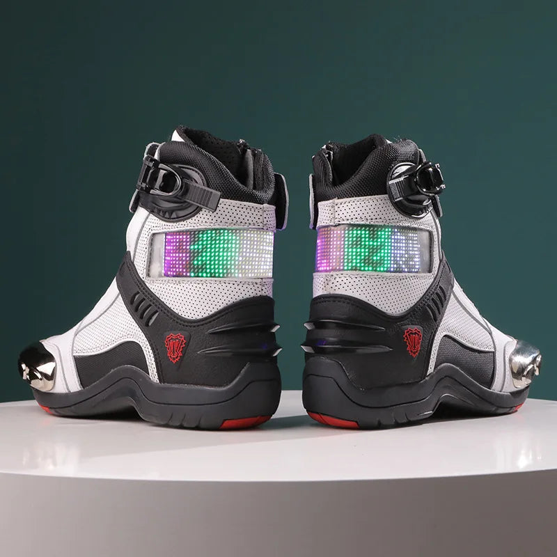 New Motorcycle Boots Men Women Outdoor Riding Anti-slip Winters Sneakers Shoes Bicycle Mountain Racing Road Speed Autumn