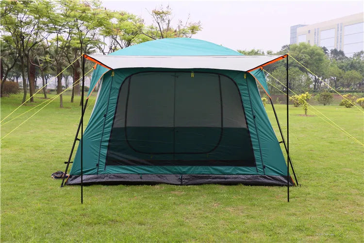 Outdoor Camping Tent Portable Rainproof Mosquito Proof Double Layer Tent 3-5 People One Bedroom One Hall Small Size Tent