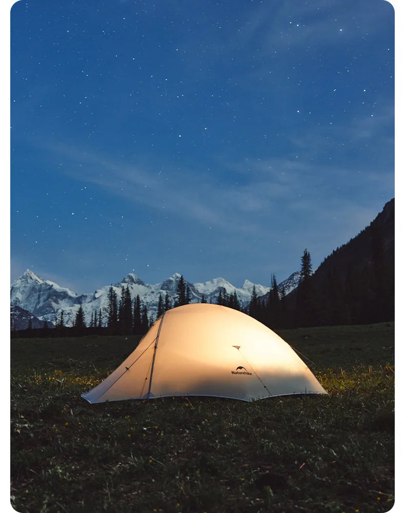 Naturehike Cloud Up Outdoor Camping Tent Ultralight 2 Person 15D Silica Gel Double Layer Backpack Tent Hiking With Free Mat