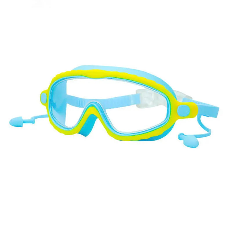 Kids Swimming Goggles for Boys & Girls (3-15 Years) - Big Frame HD View, Anti-Fog, No-Leak, Comfortable Silicone Swim Goggles