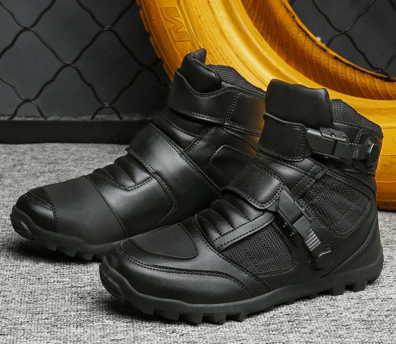 Men's Motorcycle Shoes New Breathable Men Motorcycle Boots Outdoors Cycling Motorbike Non-slip Sports Boot Motos Shoes
