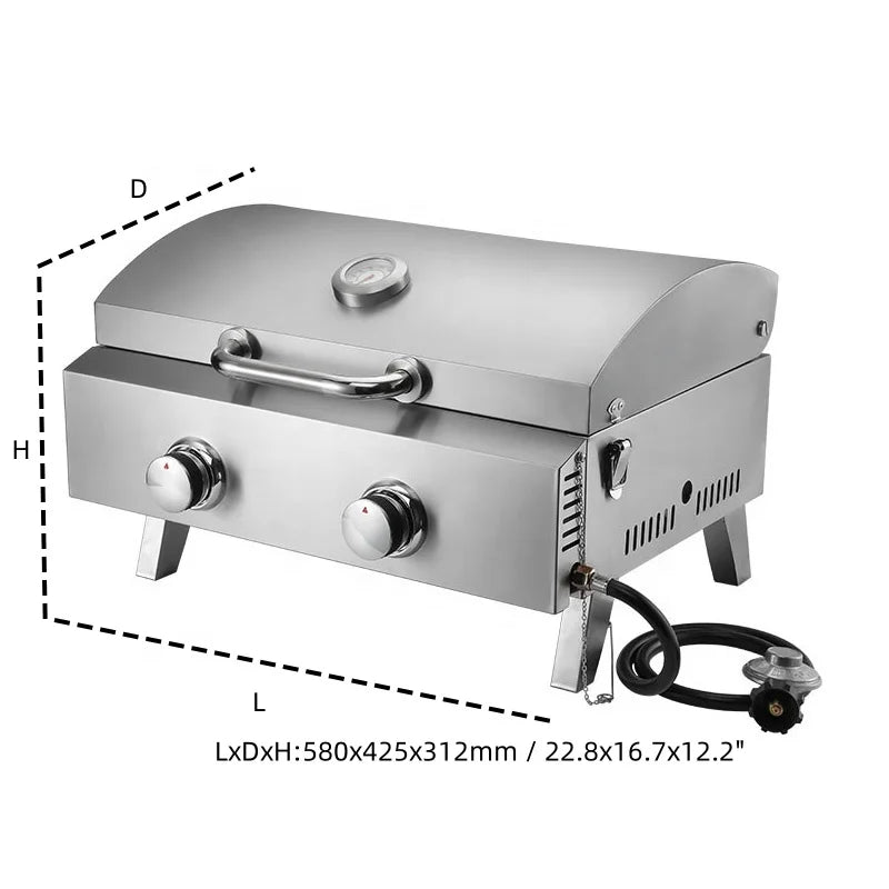 Outdoor Marine Barbecue Stainless Steel Boat Stove Liquefied Propane Gas LPG BBQ Grill