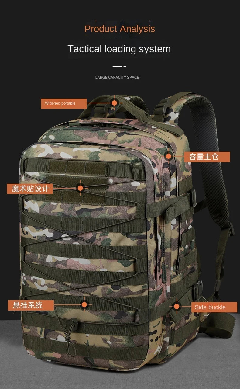 Tactical Camouflage Backpack Molle Hunting Backpacks Waterproof Camping Hiking Hunting Trekking Climbing Outdoor Bags Rucksack