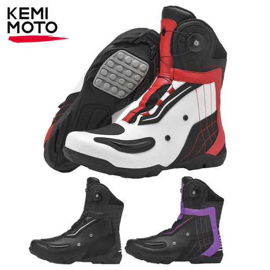 Motorcycle Men Boots Racing Shoes Riding Breathable Soft Boots Durable Off-road Motorbike Anti-kick protection Black Equipment