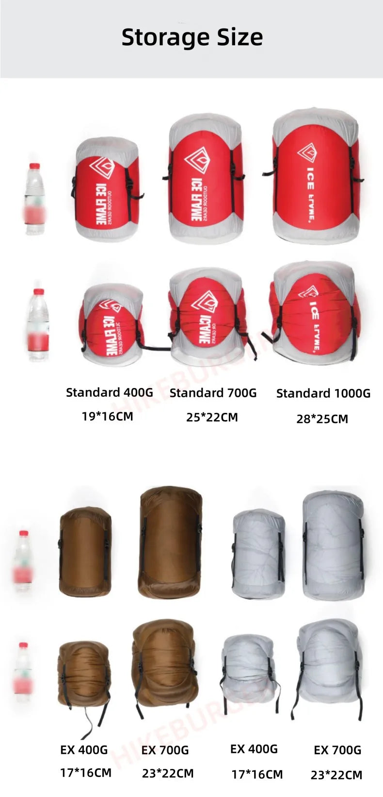 Ice Flame HW 20D Nylon Ultralight Mummy White Goose Down Sleeping Bag Outdoors Camping Keep Warm Duck Down Adult Equipment