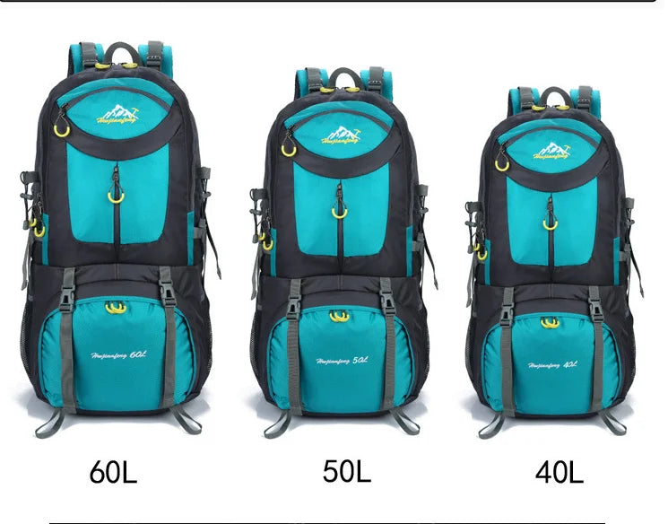 40L 50L 60L Outdoor Climbing Hiking Waterproof Anti-wear Bags Sports Large Capacity Backpack Men Women Camping Mountain Rucksack