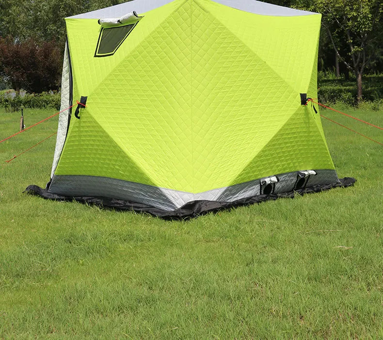 Winter Fishing Tent Ice Fishing Tent Cotton Clip Thick Insulation Windproof Snow Shelter Camping for 2-3 People Pop Up Tent