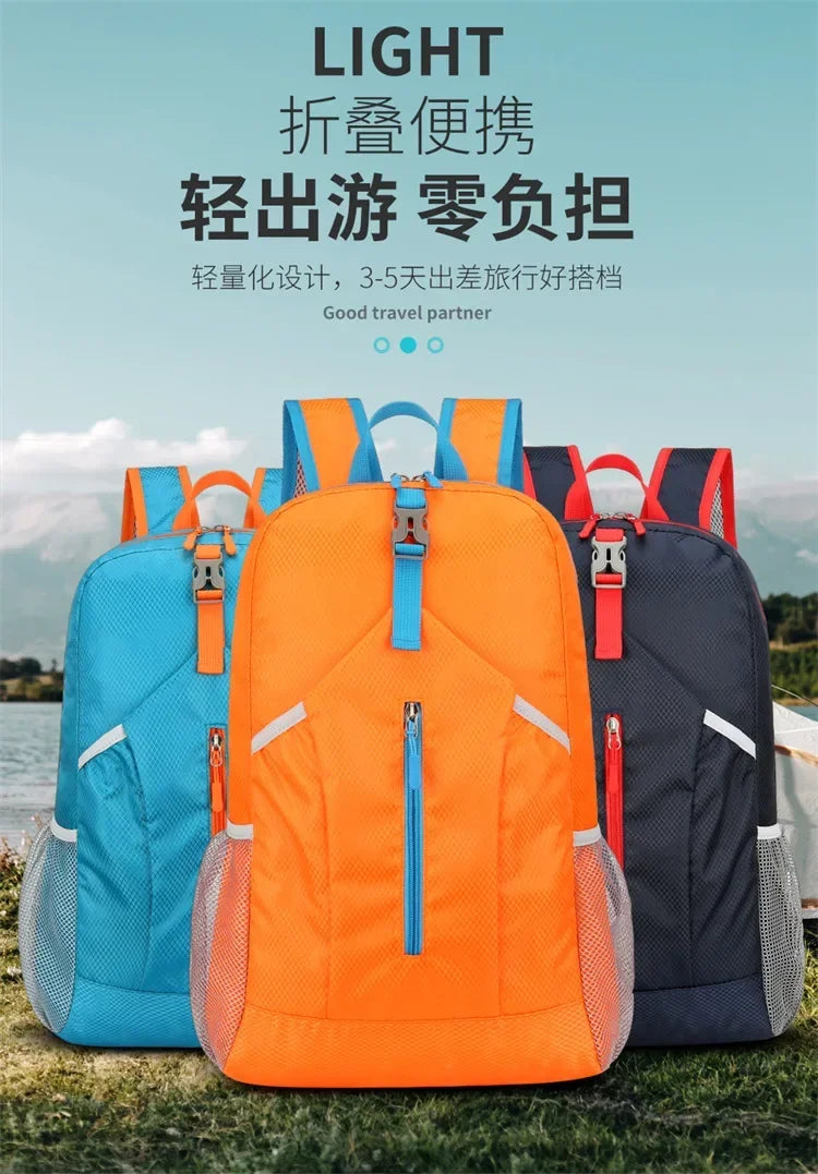 25L Light Folding Waterproof Unisex Hiking Fitness Camping waterproof Climbing Travel Bag Outdoor Sports Leisure Backpack