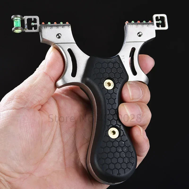 Stainless Steel Outdoor Slingshot Large Strong Rubber Band Shooting Catapult Hunting Tire Tactical Game Toy Bow