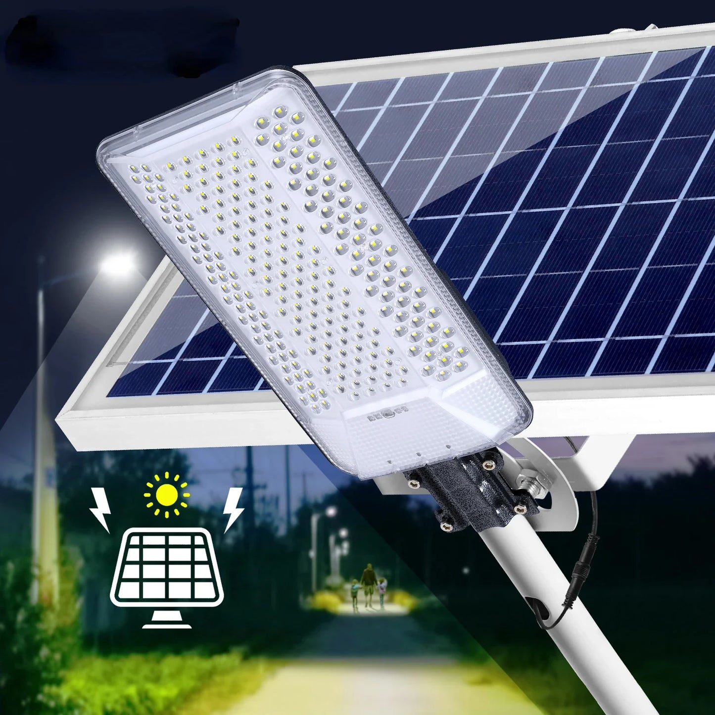Solar Lights Outdoor 10000mah Aluminum Wall Lamp Powerful LED for Sunlight Lighting Garden Waterproof Street Light