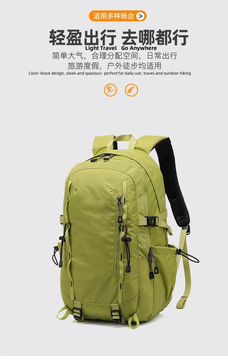 Unisex Multifunctional Outdoor Camping Hiking Climbing Backpack Men Nylon Travel  Adjustable Shoulder Strap Lightweight Bag