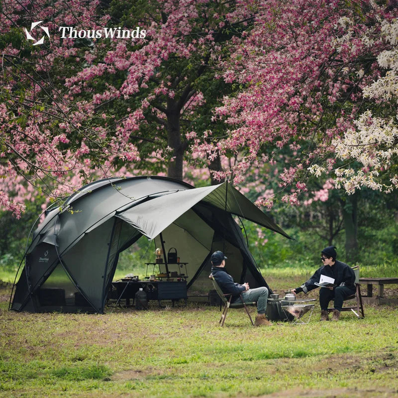 Thous Winds CNC 4-8 Person Family Camping Tent Outdoor Emotional Camp Tent 20D Ripstop Nylon Both Side Silicon Lightweight Tents