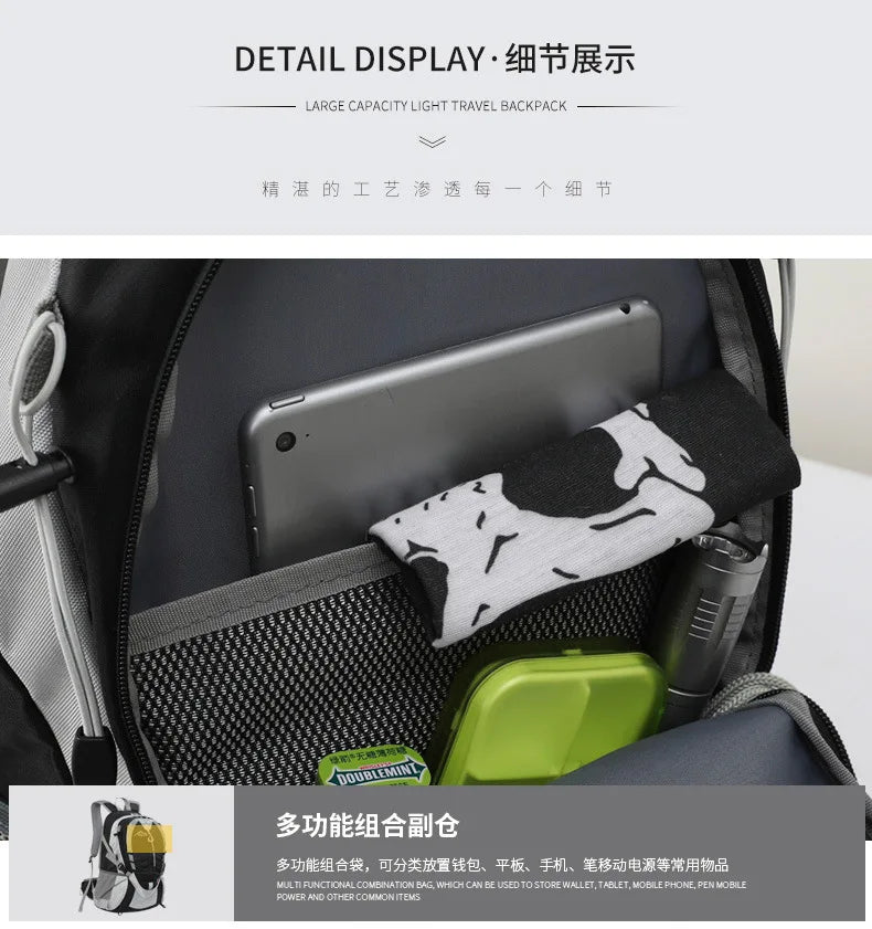 Rainproof Backpack,Outdoor Hiking And Mountain Climbing, Large Capacity, 25l, B228