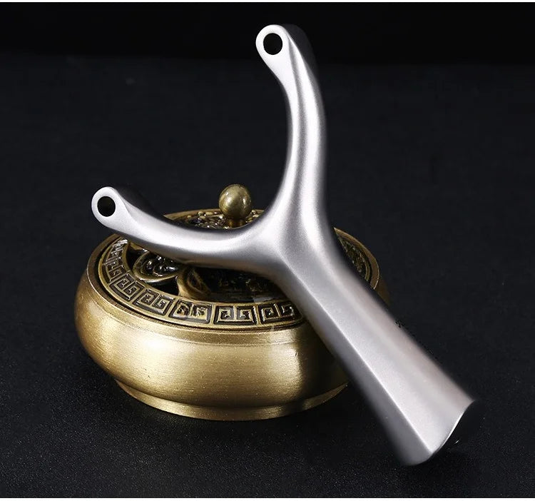 High Quality Hunting Stainless Steel Slingshot With Flat Rubber Band Outdoor Sports Hunting Shooting Catapult Accessories