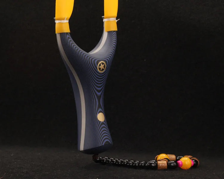 Powerful Titanium Steel + G10 Patch Slingshot Set Smooth Support Head Five-star Catapult Hunting Bow Outdoor Shooting Sport Tool