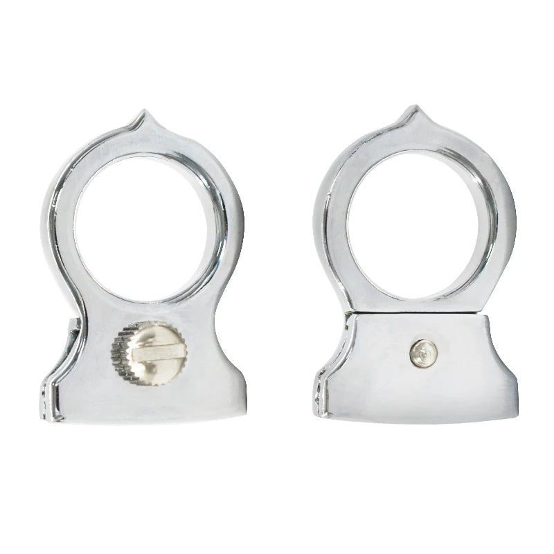 Stainless Steel Ring Pocket Slingshot Ammo Catapult Rapid Fire Slingshot with Rubber Band Finger Hunting Shooting Slingshot