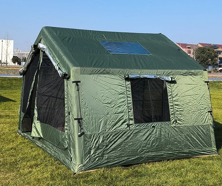 8 ㎡ Camping Outdoor Tent for 4~6People No Pitch Rainproof Sunproof Wind Resistant Hiking Marquee with Skylight & Chimney Outlet