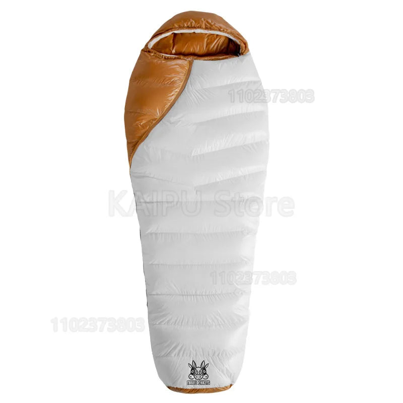 White duck down mummy down sleeping bag adult outdoor camping winter thickened cold minus 30 degrees Sleeping Bags