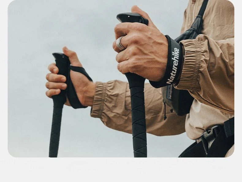 Naturehike ST03 7075 Aluminium Alloy Folding Trekking Pole Walking Stick Climbing Retractable 3 Sections Telescopic Alpenstocks