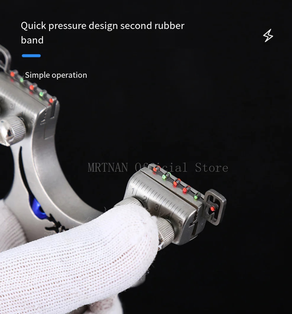 Assisted Aiming Slingsshot Double Screw Fast Compression Slingshot Outdoor Hunting Shooting Catapult Accessories