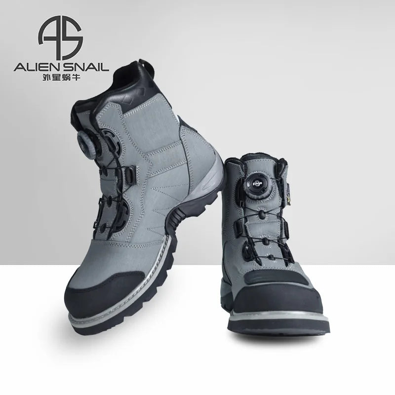 Motorcycle Rally Boots Anti-fall Leather Waterproof Riding Shoes Four Seasons Knob Design Racing Motorcycle Riding Cowhide Boots