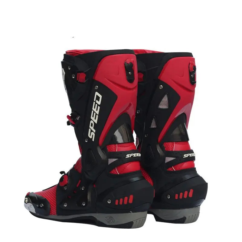 Racing riding shoes Motorcycle boots Motorcycle shoes Medium long shoes boots men