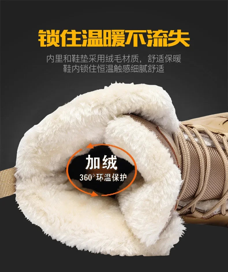 Winter High Top Outdoor Couple Hiking Boots Anti-fall Motocross Rider Boots BootPlus Size Mens Motorcycle Shoes