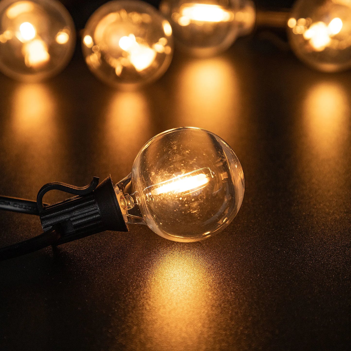 Led G40 Solar String Lights Outdoor Waterproof Garden String Lights USB Rechargeable Solar Light With Remote Decoration Light