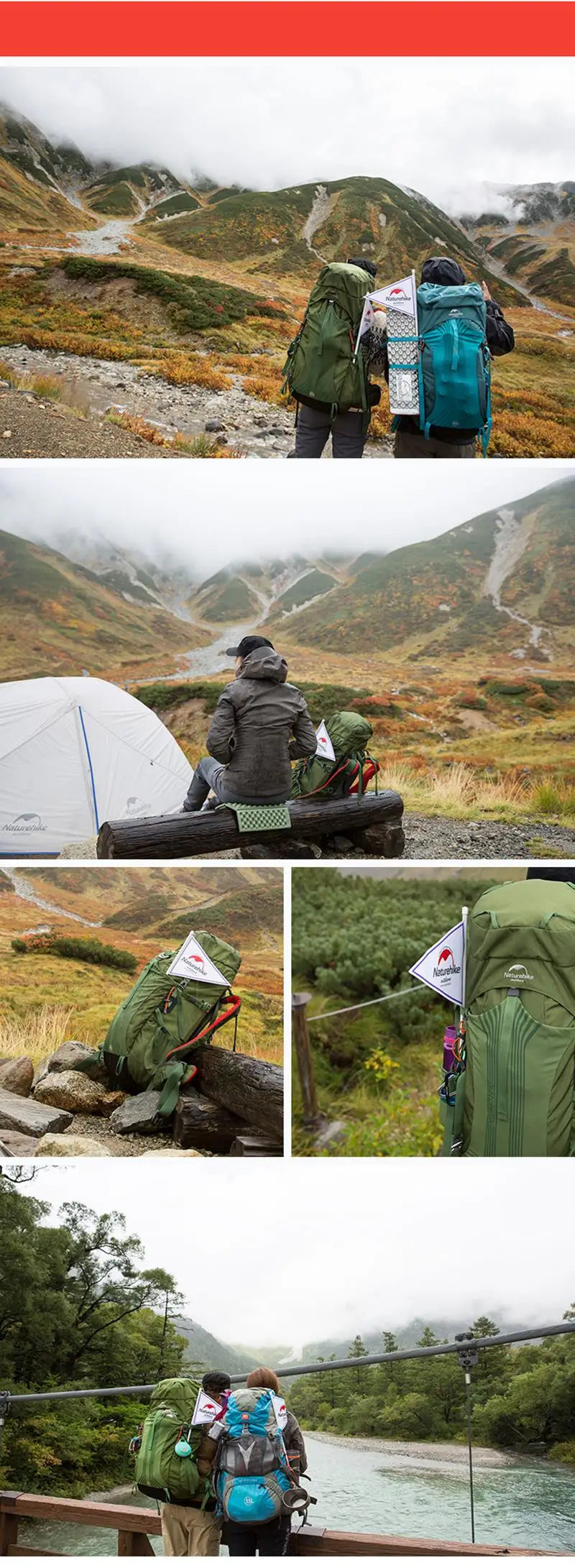 Naturehike 45L 55L 65L Hiking Backpack Outdoor Travel Climbing Camping Bag with Suspension System Waterproof Trekking Rucksack