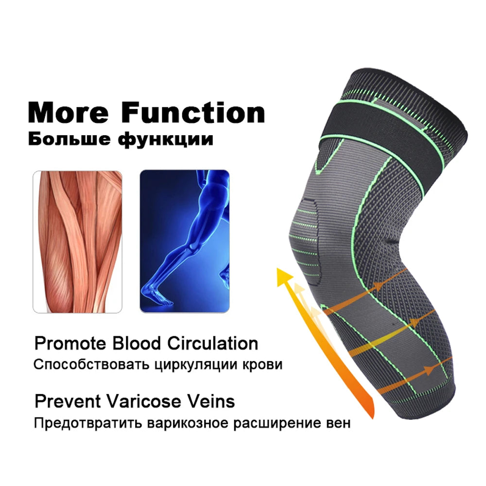 1/2Pcs Full Leg Compression Sleeve with Compression Strap for Women Men Long Leg Sleeve for Running Basketball Football Cycling