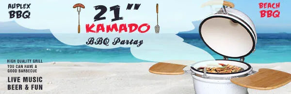 Auplex Manufacturer Hot Sale 21 Inch Kamado Outdoor BBQ Kitchen Camping Charcoal BBQ Grill