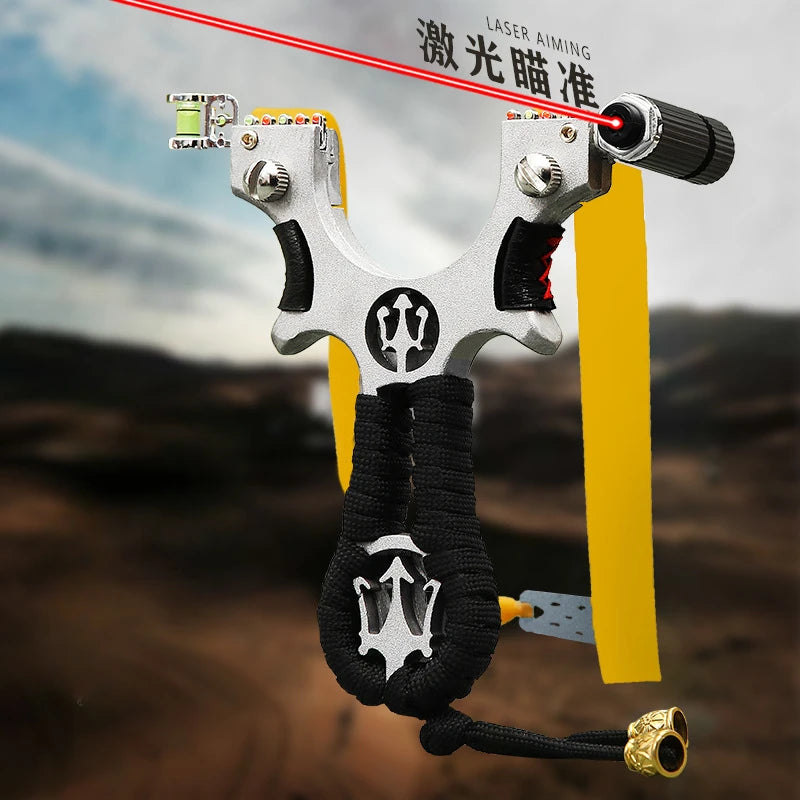 High-power Laser Slingshot High Precision Outdoor Hunting Tool Catapult with Rubber Band Set Sport Entertainment Toy Accessories