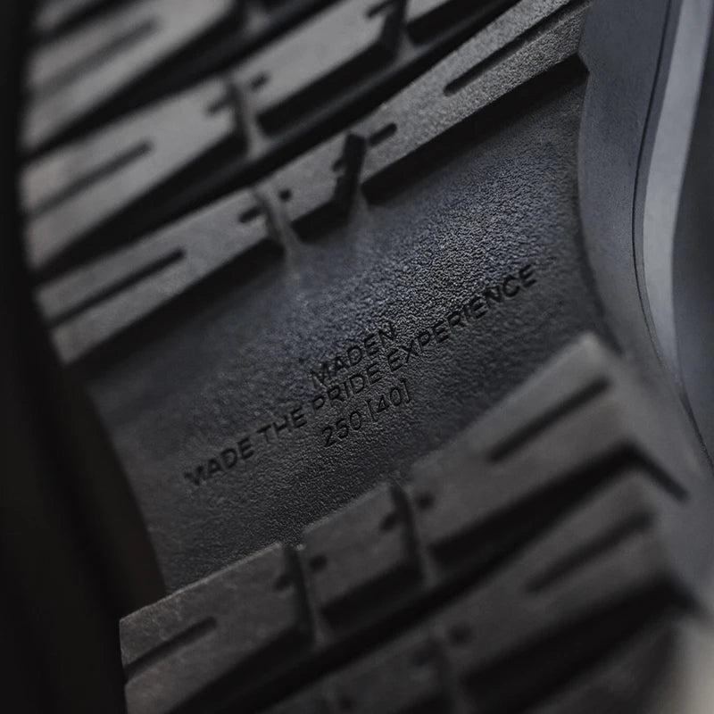 Maden Men's Handmade Cowboy Boots Black Motorcycle Boot British Split Leather TPR Sole Work Safety Boot Mid Outside Shoes