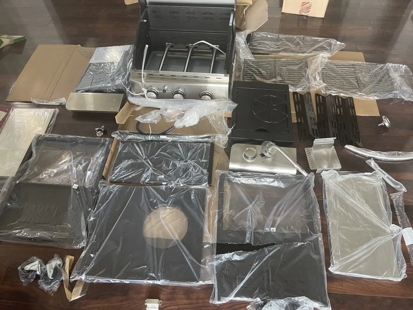 Homemade High Standard Stainless Steel Outdoor Garden High End Auto Ignition 3 Burners Gas Bbq Grill Barbecue BBQ