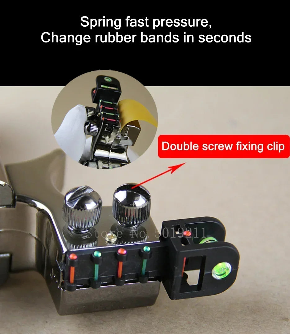 Powerful Laser Slingsshot Upgrade Outdoor Shooting Catapult Double Screw Quick Pressure Rubber Band Hunting Slingshot