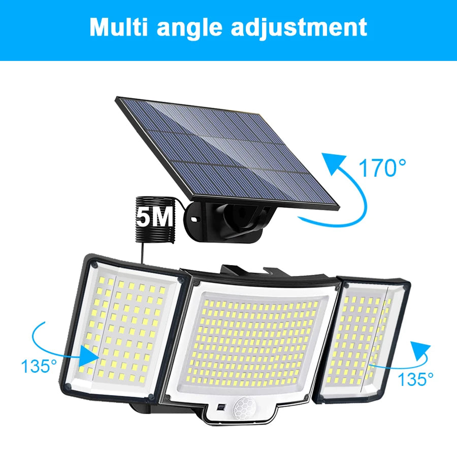 238/328 LED Solar Lamp Outdoor 348Wall Lamp IP65 Waterproof Spotlights Lamp Motion Sensor Solar 3 Mode Street Light Garden Decor