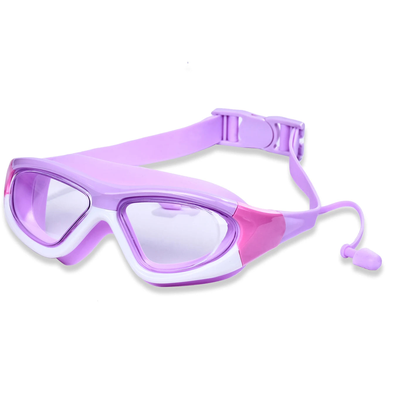 High-definition Children Swimming Goggles For Boys And Girls Anti-fog Swimming Goggles Large-frame Goggles Comfortable Silic