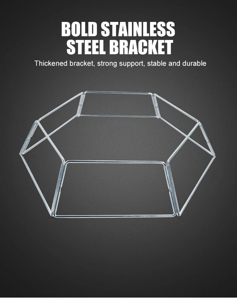 Outdoor Folding Stainless Steel Grill Barbecue Rack Detachable Charcoal Stove BBQ Grill Lightweight Brazier Foldable Hibachi