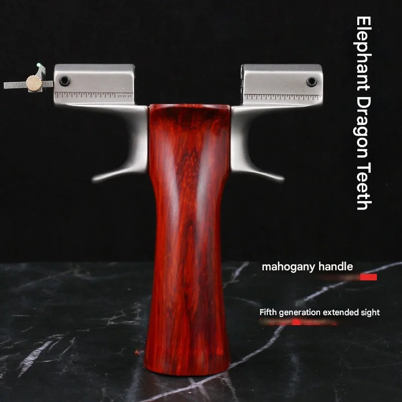 Powerful Dragon Tooth Slingshot Outdoor Competition Actual Combat Quick Pressure Concealed Buckle Catapult With Flat Leather