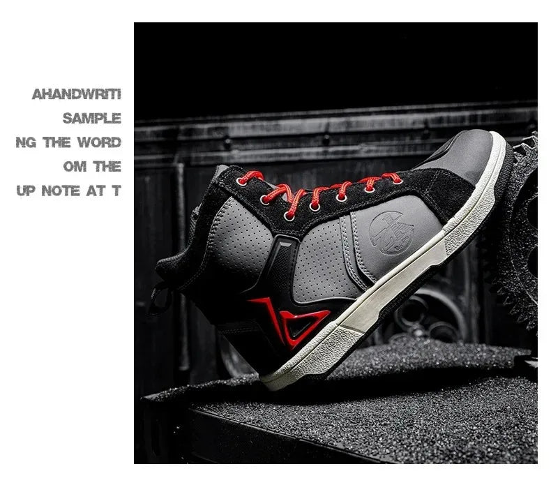 Motorcycle Shoes Men Motocross Boots Motobiker Racing Shoes Toe Cap Hardening Protective Cycling Shoes Summer Breathable Sneaker