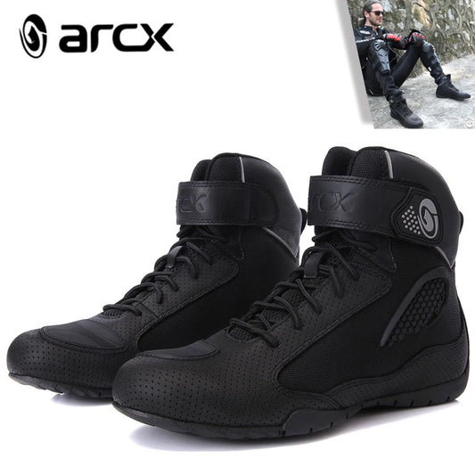 ARCX Motorcycle Boots Street Riding Shoes Anti-Slip Outdoor Trekking Hike Work Shoes for Men Breathable Non-slip Anti-fall