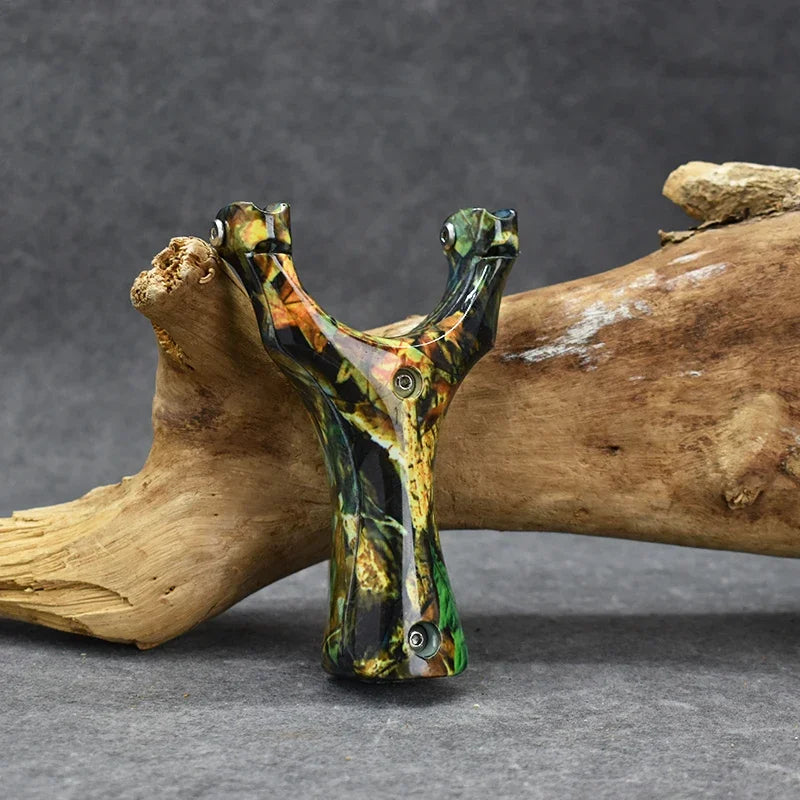 Zinc Alloy Pulley Slingshot Powerful Portable Professional Hunting Slingshot High Elastic Rubber Band For Powerful Shooting