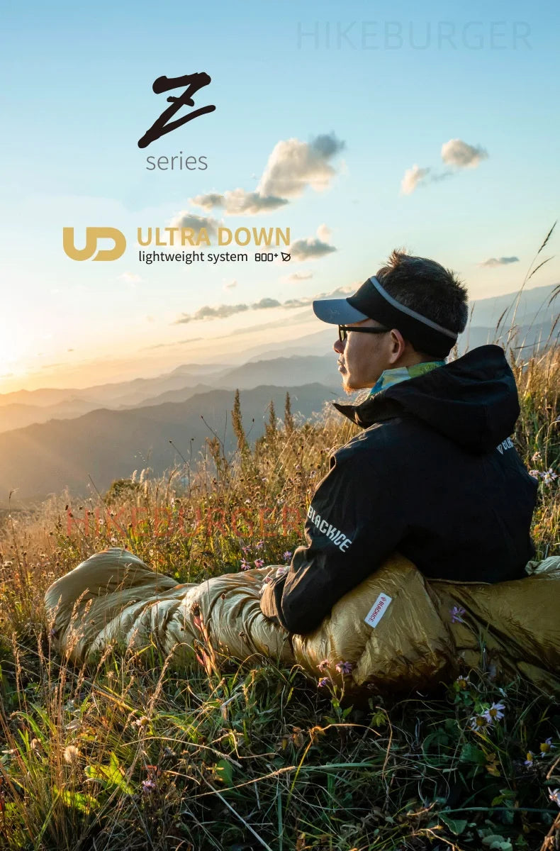 Black Ice Z-series 800FP Outdoor Camping Sleeping Bag Ultralight Coldproof Mummy Goose Down Tent Thickness Sleeping Bag