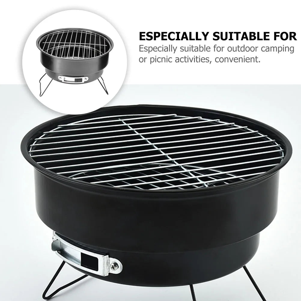 Portable Stainless Steel Barbecue Grill for Camping BBQ Lightweight Detachable Propane Stove Foldable Hiking Cooking