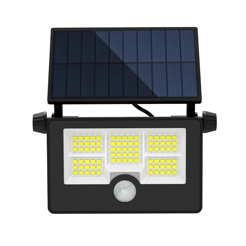 Solar Light Outdoor Foldable Floodlight Waterproof Spotlight Wall Human Body Sensor Lamp for Garden and Courtyard Lighting